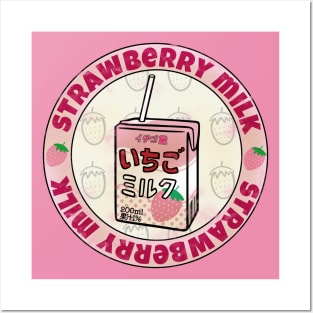 Vintage Strawberry Milk Posters and Art